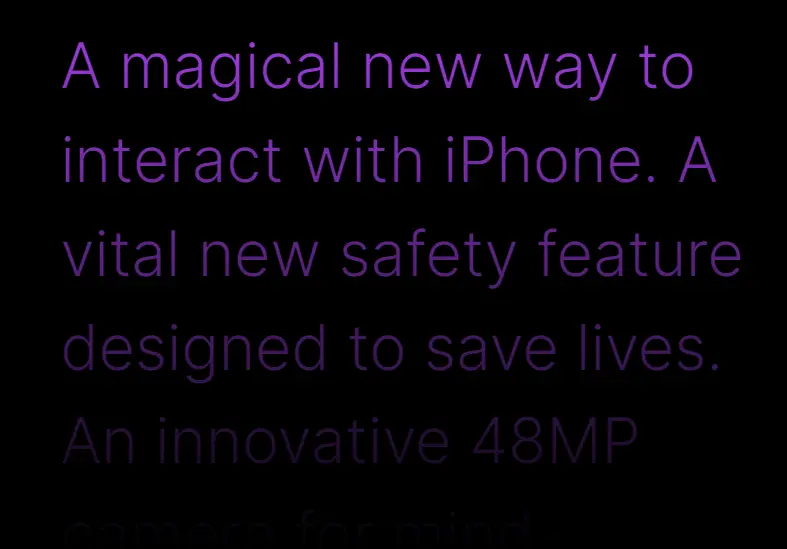 iPhone 14 Pro Text Animation